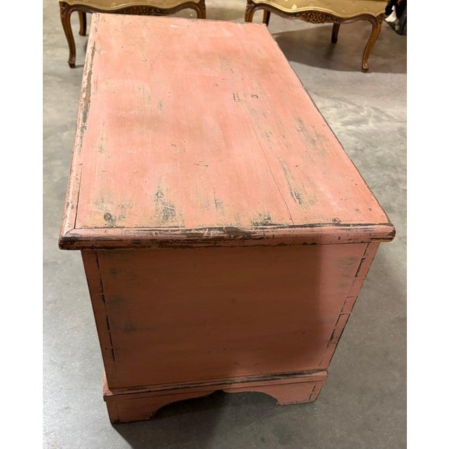 19th Century Original Painted Blanket Chest For Sale - Image 4 of 11