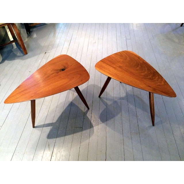 1960s Two Walnut Table Studio Made By Phillip Llyod Powell For Sale - Image 4 of 7