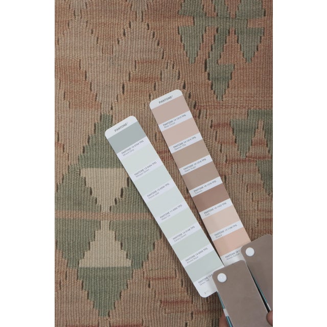 Vintage Pastel Floor Kilim Rug 4'6" X 7'7" For Sale - Image 10 of 13