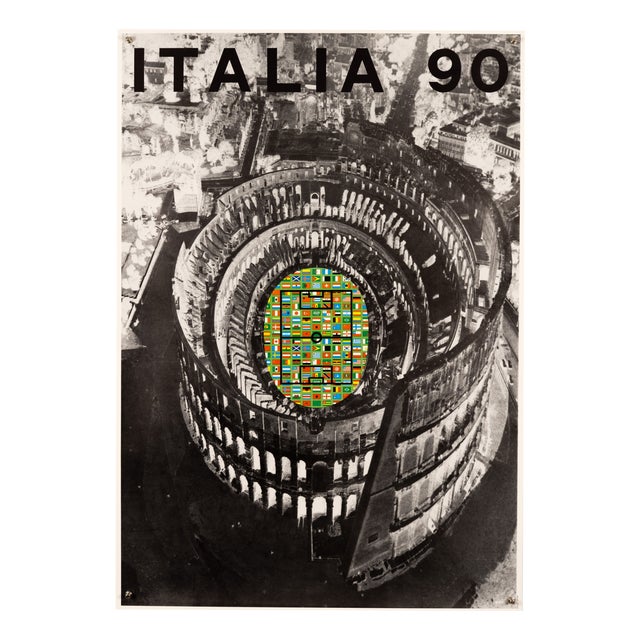 FIFA World Cup Italia Poster by Alberto Burri, 1990 For Sale