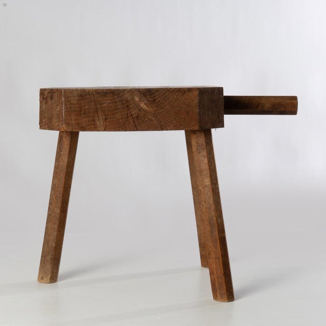 Early 20th Century Early 20th Century Primitive Wallace Nutting Stool For Sale - Image 5 of 7