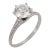 1920s Art Deco Gia 1.75 Carat Old European Cut Diamond Platinum Ring, Size 7.25 For Sale