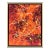 Deconstructed Orange 5 - Abstract Textural Vibrant Painting Gold Frame Original Artwork by Marc Raphael For Sale