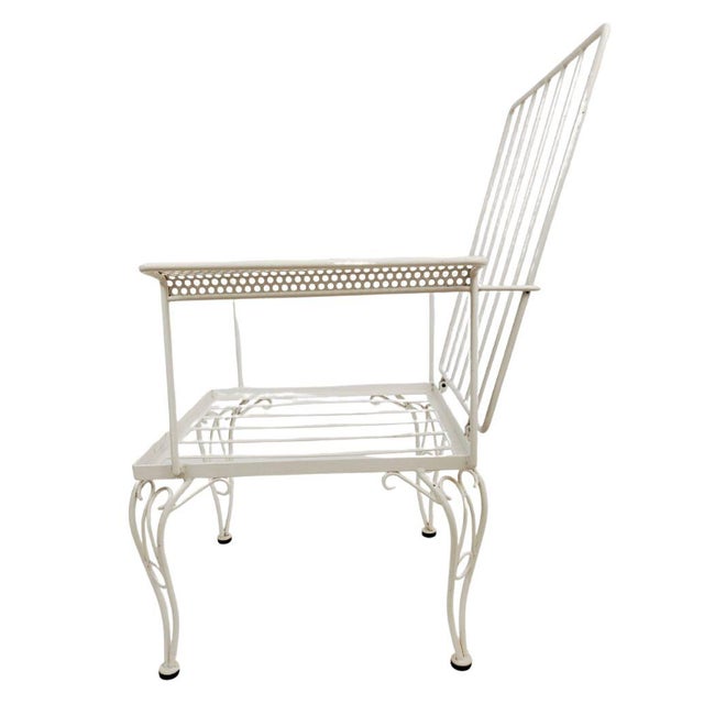 Italian Chair with Folding Backrest in Painted Iron, 1970s For Sale - Image 6 of 16