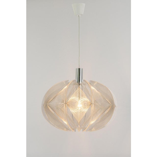 German Wire Pendant Lamp by Paul Secon for Sompex Clear, 1970s For Sale - Image 15 of 18