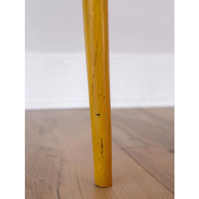 Yellow Mid Century Gio Ponti Style Yellow Ladder Back Chair For Sale - Image 8 of 10