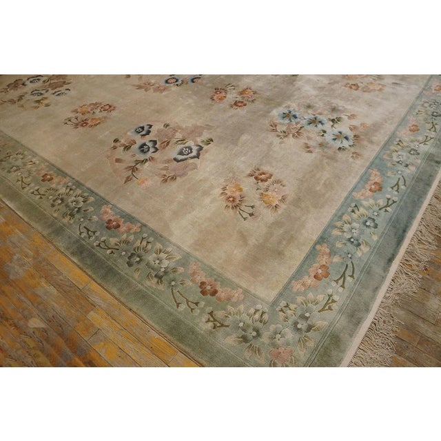 Vintage 1980s Chinese Silk Carpet For Sale - Image 4 of 9