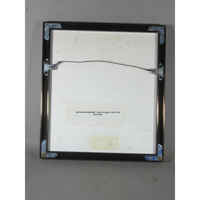 1970s Nicolas Africano Pen & Ink Poem / Ron of Japan For Sale In Kansas City - Image 6 of 7