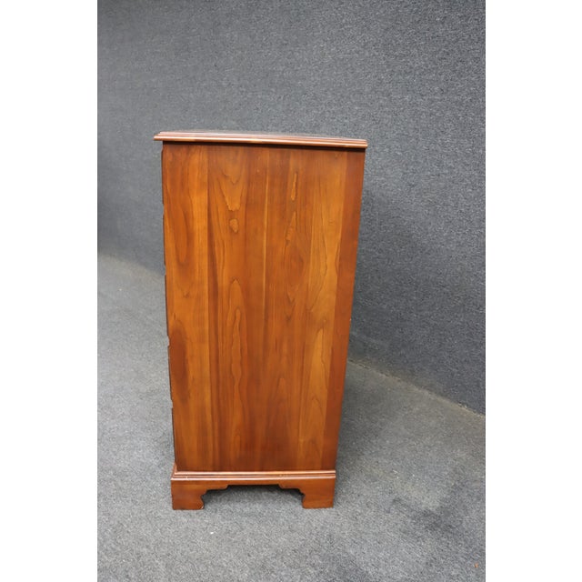 1980s Henkel Harris Wild Black Cherry Highboy Chest For Sale - Image 11 of 12