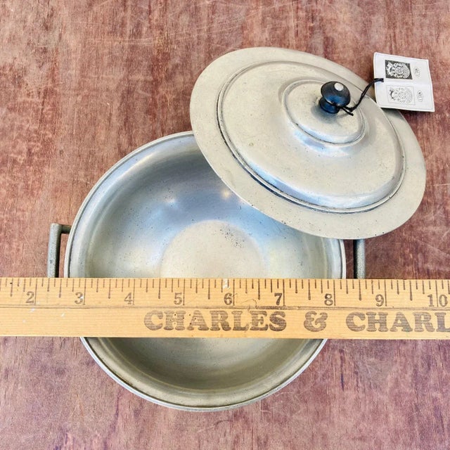 Mid 20th Century Mid Century Pewter French Serving Dish For Sale - Image 9 of 10