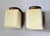Art Deco Pair Vintage Art Deco Light Old Lamp Wall Sconces Fixture Brass & Cube Cream Milk Glass Shade Lamp Ship Light For Sale - Image 3 of 8