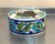 Mid-Century Modern Blue Floral Ceramic Indian Ashtray For Sale - Image 3 of 5