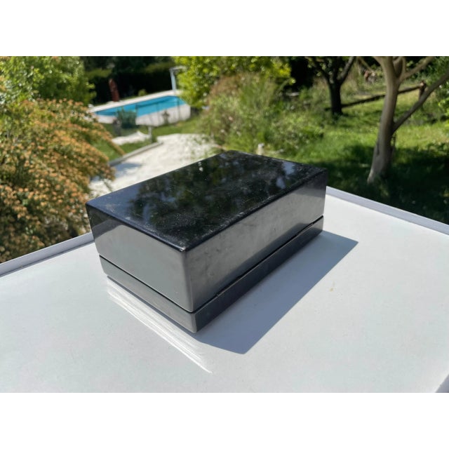 Vietnamese Black and Orange Box in Lacquered Wood For Sale - Image 6 of 7