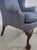 Textile Pair Kindel Philadelphia Clawfoot Wing Back Chairs For Sale - Image 7 of 18