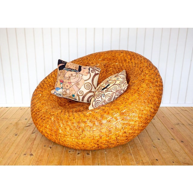 French Mushroom Lounge Chair in Rattan, 1970s For Sale - Image 17 of 18