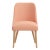 Mid-Century Modern Rounded Back Dining Chair in Linen Apricot For Sale - Image 3 of 6