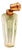 Glass Perfume Bottle with Gold Lid For Sale