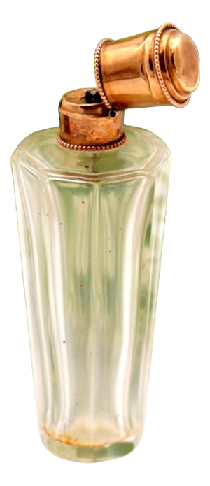 Glass Perfume Bottle with Gold Lid
