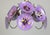 Vintage Floral Glass Chandelier Hand Painted Purple Ceiling Light One of a Kind Statement Lighting For Sale - Image 10 of 11