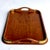 1970s Vintage Mid 20th Century Brass Corner Teak Tray For Sale - Image 5 of 14