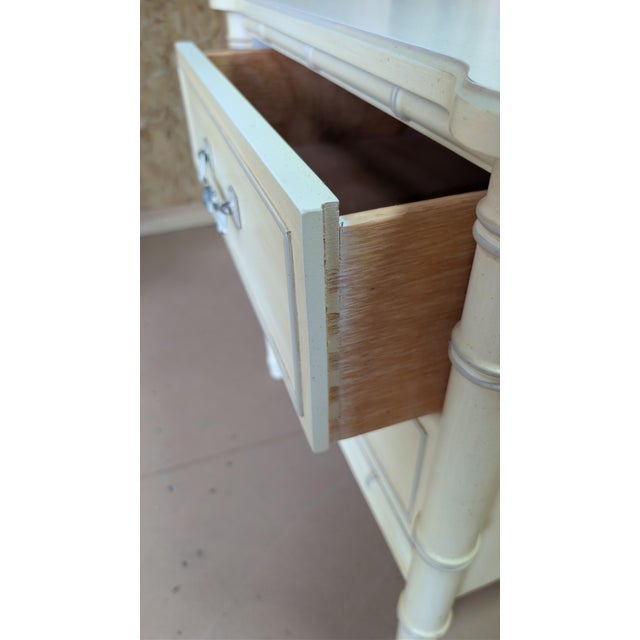 Vintage Henry Link Bali Hai Faux Bamboo Nightstands, Pair of 2, Original Finish For Sale - Image 12 of 18