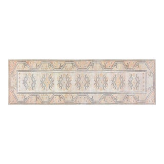 Vintage Turkish Anatolian Hand Knotted Wool Rug, 2'8''x9' For Sale