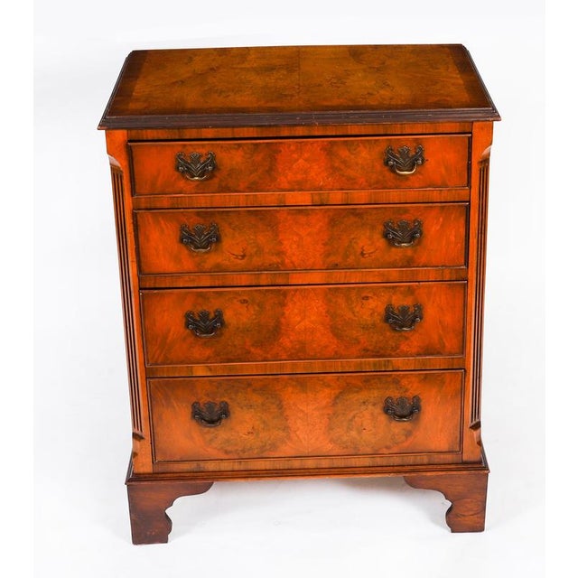 Mid-Century Burr Walnut Bedside Chests, Set of 2 For Sale - Image 3 of 18