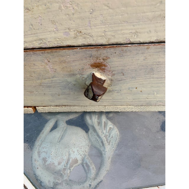 Antique Primitive French Pine Document Box Old Paint For Sale In Palm Springs - Image 6 of 12