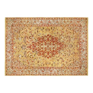 Antique Persian Sultanabad Oriental Carpet, Room Size, with Central Medallion For Sale