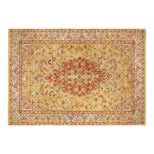 Antique Persian Sultanabad Oriental Carpet, Room Size, with Central Medallion For Sale