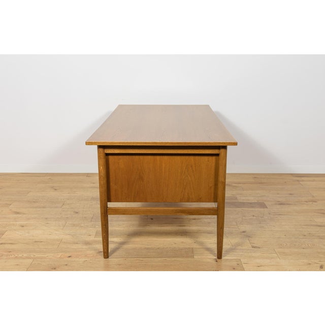 Mid-Century Modern Oak Executive Desk, Denmark, 1960s For Sale - Image 4 of 18
