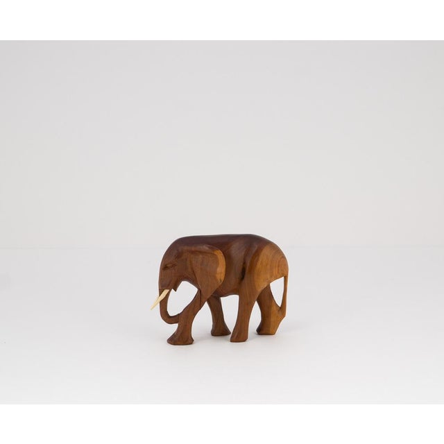 Mid-Century Elephant Sculpture in Teakwood, 1960s For Sale - Image 12 of 12