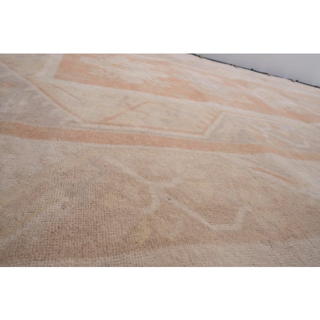 Vintage Turkish Milas Oushak Handknotted Rug 6'8" X 10'4" For Sale - Image 9 of 11