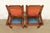 Early 20th Century Harden Furniture Style Antique Arts & Crafts Carved Oak Library Chairs, Pair For Sale - Image 5 of 12