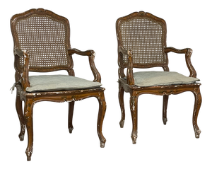 18th Century Louis XV Armchairs, Set of 2