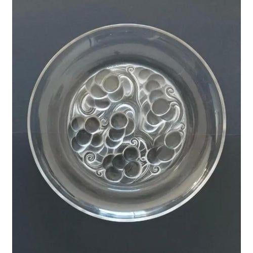 1920s Art Deco Marienthal Brunch or Dessert Plates in Glass by Rene Lalique, France, 1927, Set of 4 For Sale - Image 5 of 11