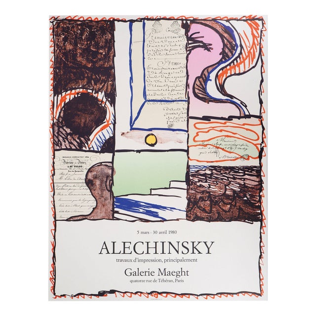 Pierre Alechinsky, Exposition 1980, Lithograph For Sale