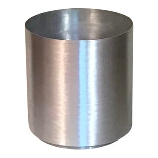 1970s 14 1/2" Round Alumininum Planter by Group 4 For Sale