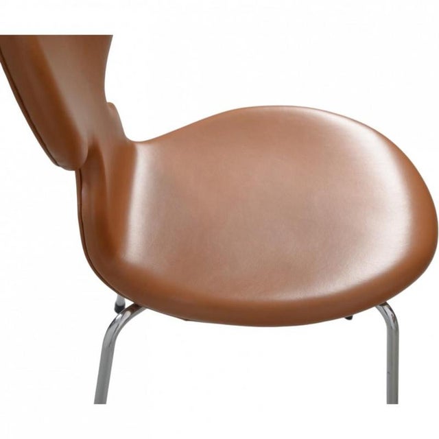 Ant Chairs in Cognac Leather by Arne Jacobsen, 1990s, Set of 6 For Sale - Image 10 of 18