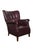 1950s Old School Tufted Leather Scandinavian Lounge Chair W Ottoman For Sale - Image 4 of 15