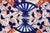 Circa 1860s double fan motif & shape Imari chop plate, Japan. The shaped bold boldly decorated with rich cobalt tendrils &...
