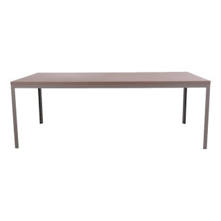 Danish Dining Table with Steel Legs and Grey Linoleum, 2010 For Sale