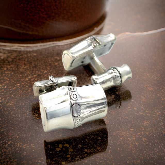 Georg Jensen Estate Bambo Cufflinks Sterling Silver GJ30 These Georg Jensen sterling silver cufflinks are a refined...
