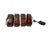 Brick Red Vintage Red Lacquer Inro Koi Fishes Netsuke Wood Stack Case Deco For Sale - Image 8 of 11