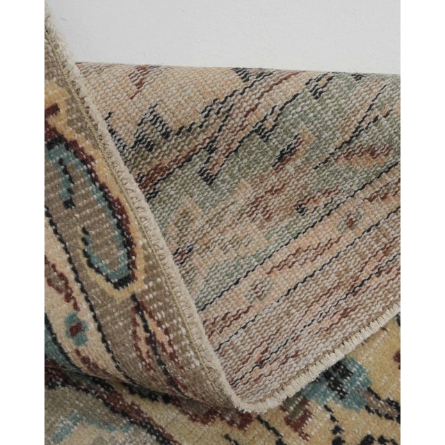 1970s Vintage Handmade Wool Cotton Brown Area Rug For Sale - Image 11 of 12