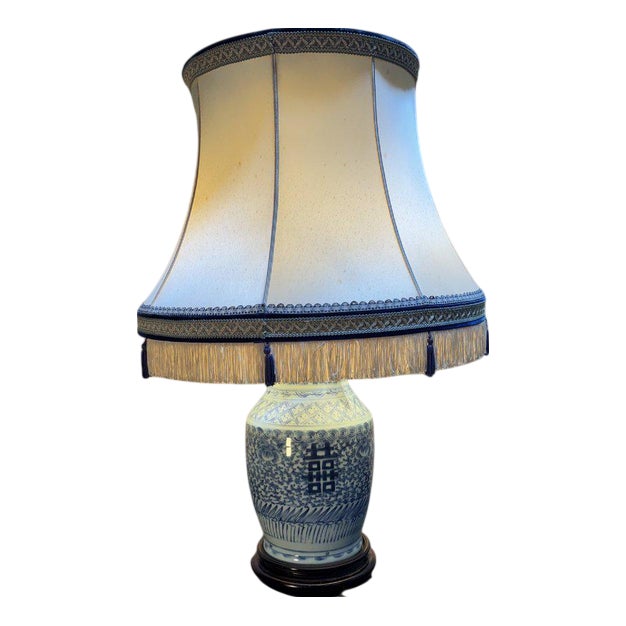 Enamelled Porcelain Table Lamp For Sale