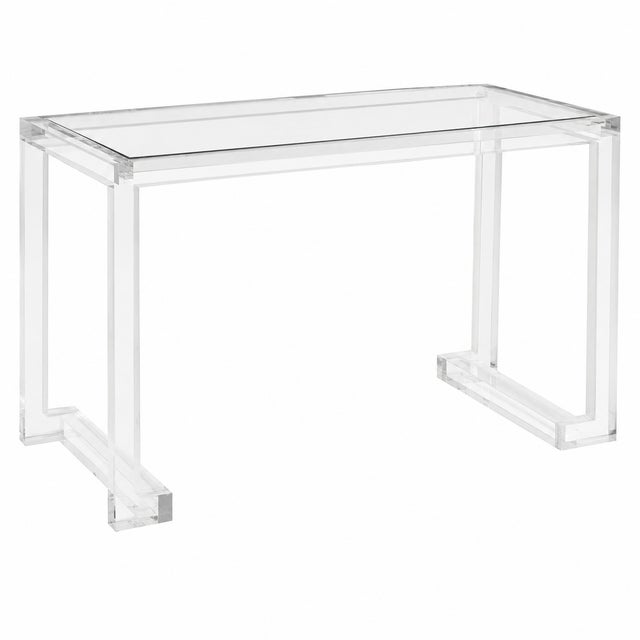 Interlude Home Ava Desk/Console, Acrylic For Sale - Image 13 of 13