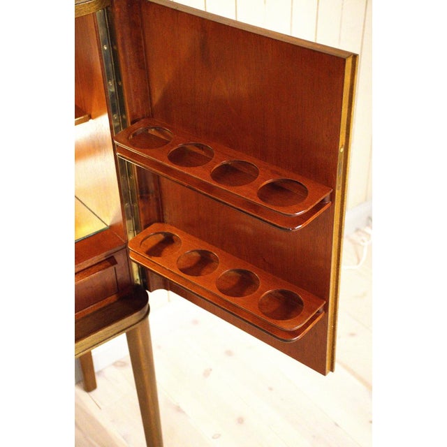 Swedish Pyramid Mahogany Bar Cabinet by Förenade Möbler Linköping, 1940s For Sale - Image 11 of 14