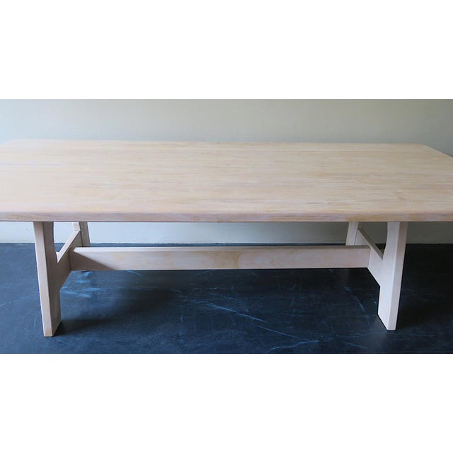Large Farmhouse Dining Table in Limed Oak, 1950s For Sale - Image 13 of 15