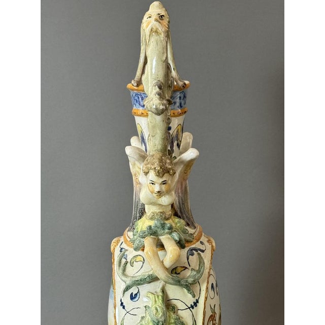 Amphora in Maiolica Ceramic, 1800s For Sale - Image 12 of 15
